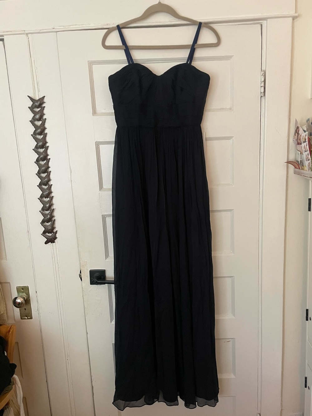 J. Crew Very Dark Navy Blue Sleeveless Sweetheart Maxi Dress